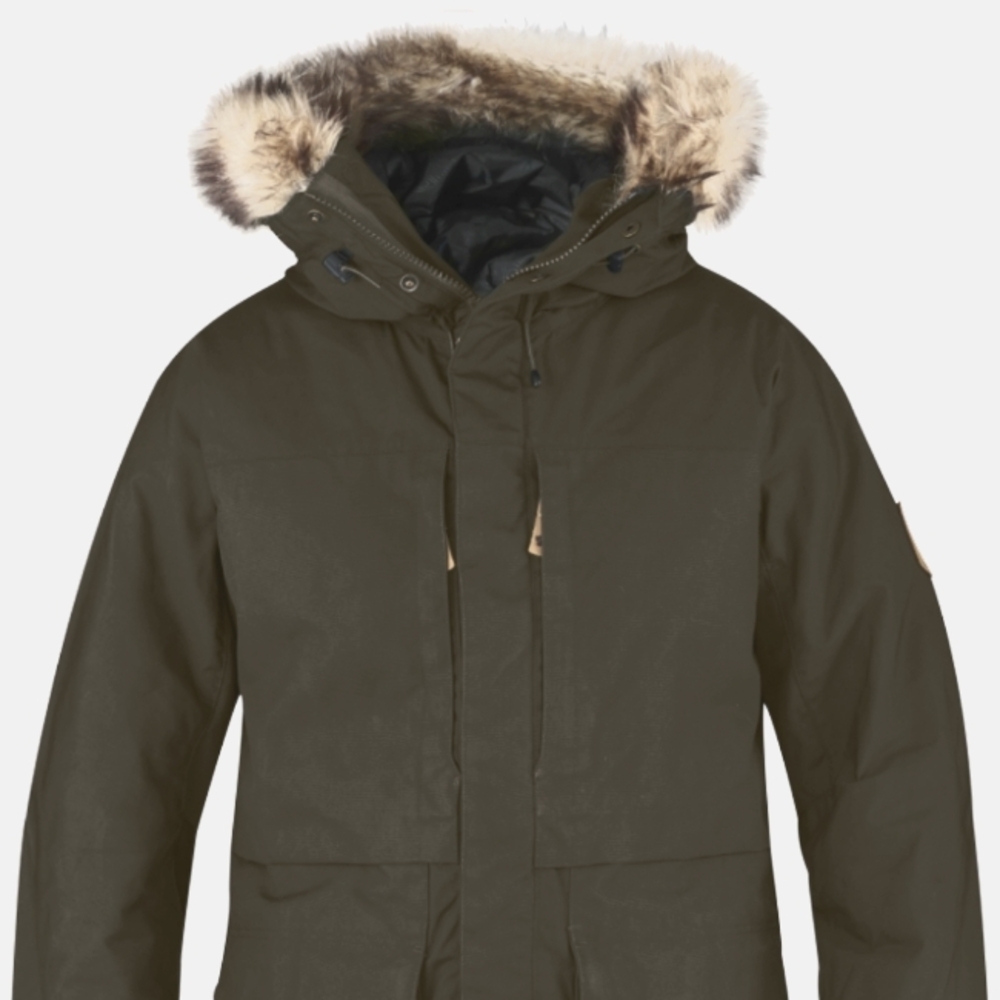 Men's Barents Parka. Dark gray with Faux Fur Hood
